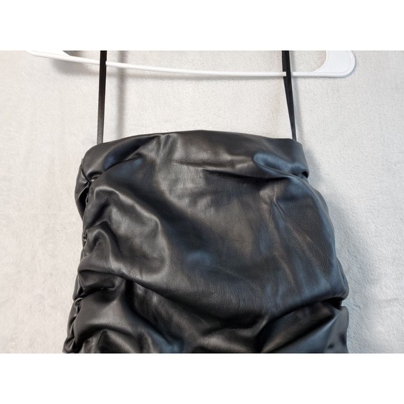 Superdown Tank Top Womens Size XS Black Faux Leather Polyester Off The Shoulder - Picture 4 of 9